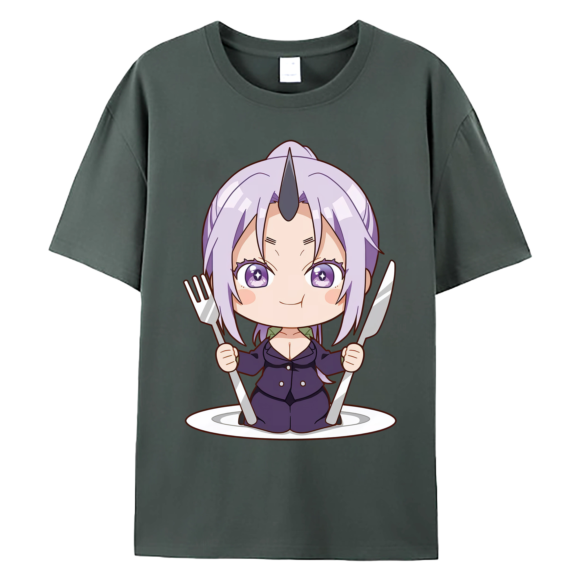 （画像用） 転スラ Regarding Reincarnated to Slime 綿100％ メンズ半袖Tシャツ｜肌触りやわらか＆通気性